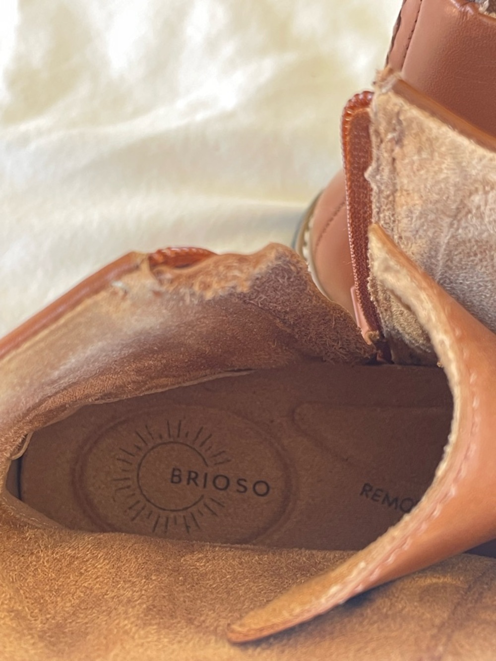 Brio Soho Leather Combat Boots Size 8.5 Brown Lace Up Zip 🌿 - Picture 5 of 6